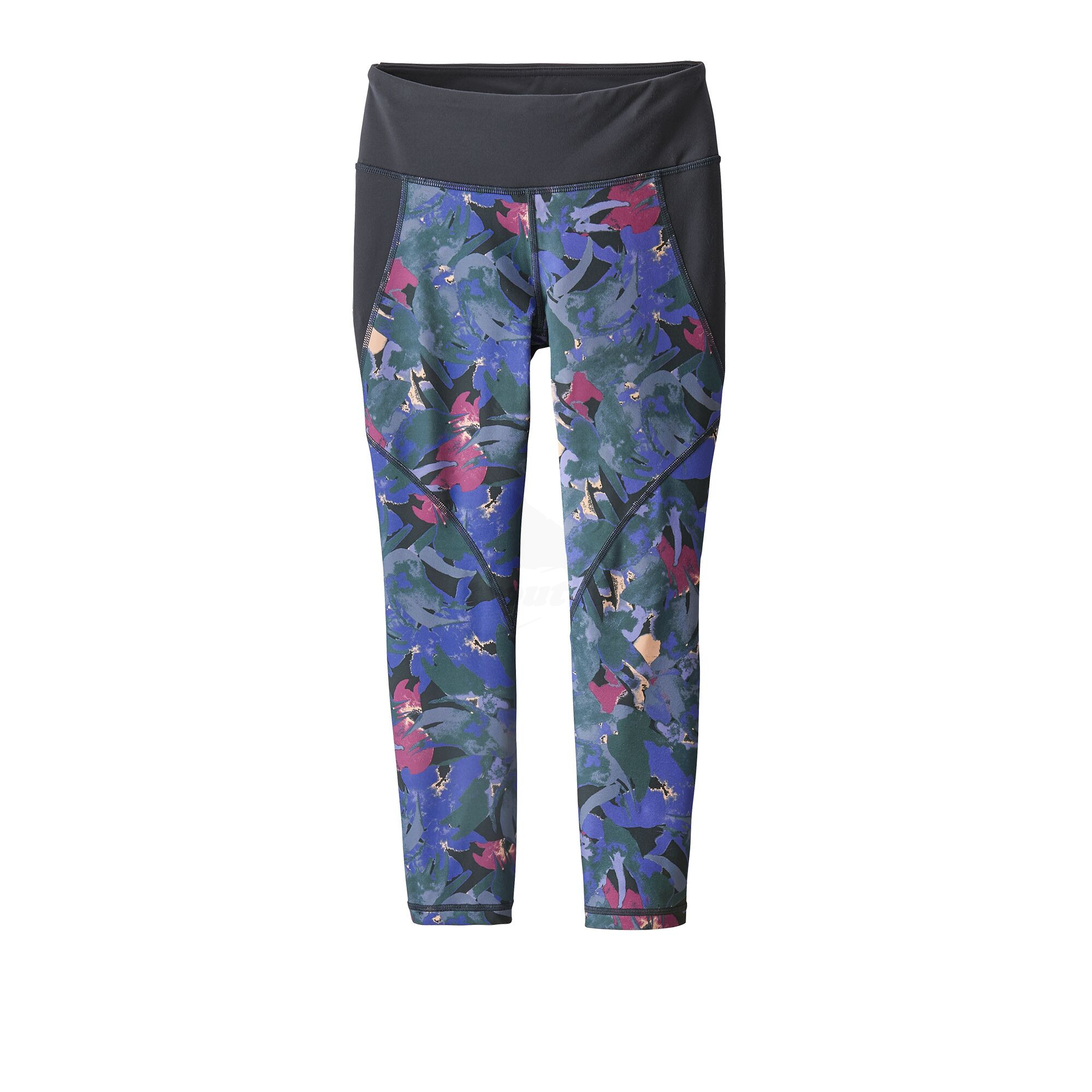 Patagonia Women's Centered Crops - Size S - Abstract Jungle:Smolder Blue