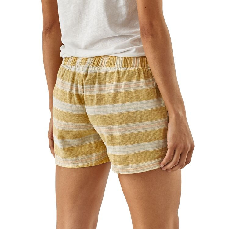 Patagonia Women s Island Hemp Baggies Shorts 3 Size S Cross Weave Atoll Blue