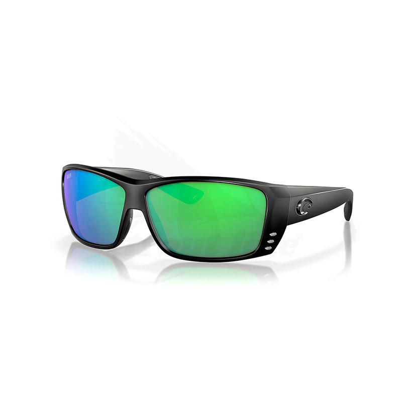 Costa Del Mar Cat Cay Blackout 580P Fishing Polarized Eye Glasses -Green  Mirror