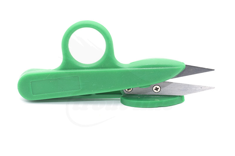 Green Spring-Loaded Fly Tying Scissors