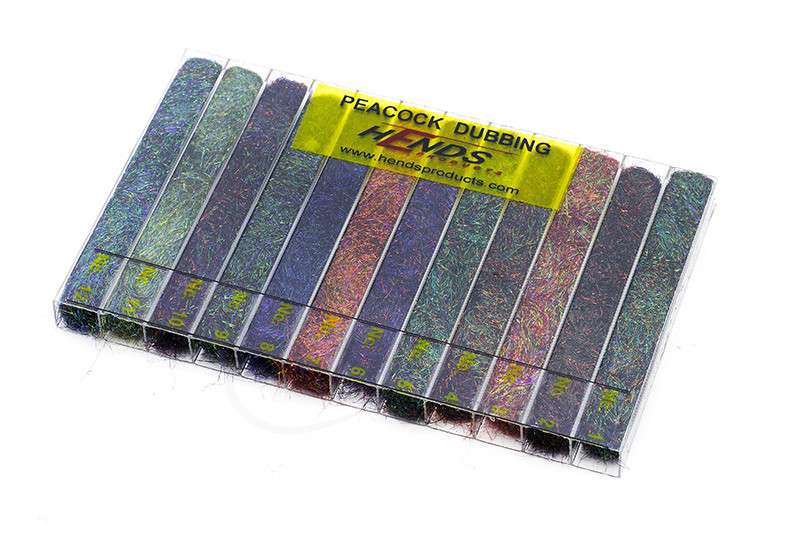 Hends Peacock Dubbing Set of 10 dark colors