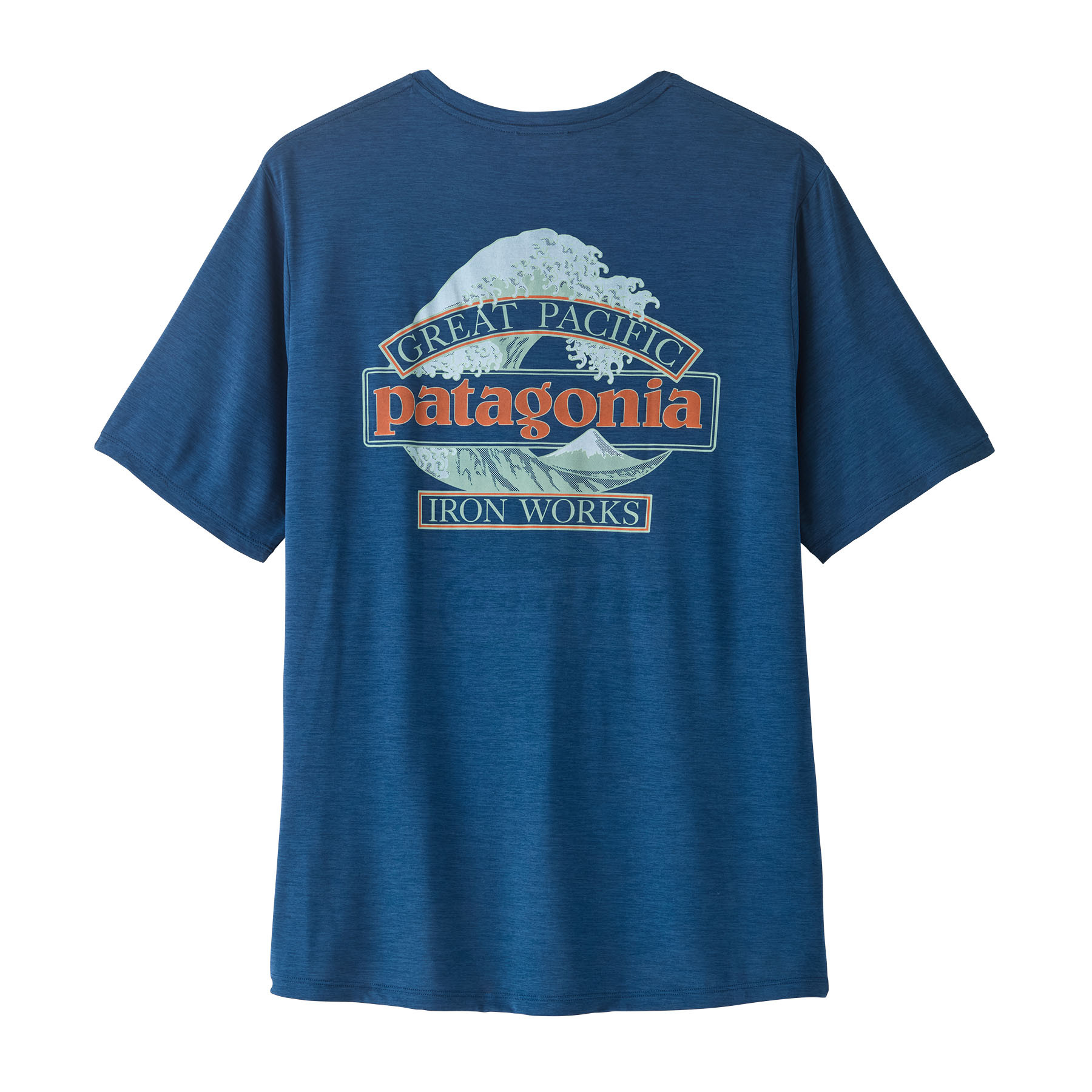 Patagonia Men's Capilene Cool Daily t-Shirt - Great Waves Clement Blue - Light Clement Blue X-Dye