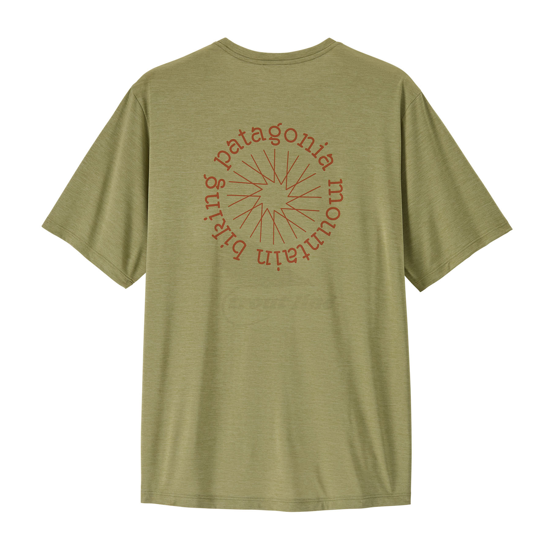 Patagonia Men's Capilene Cool Daily Shirt - Spoke Stencil - Gumtree Green - Light Gumtree Green X-Dye