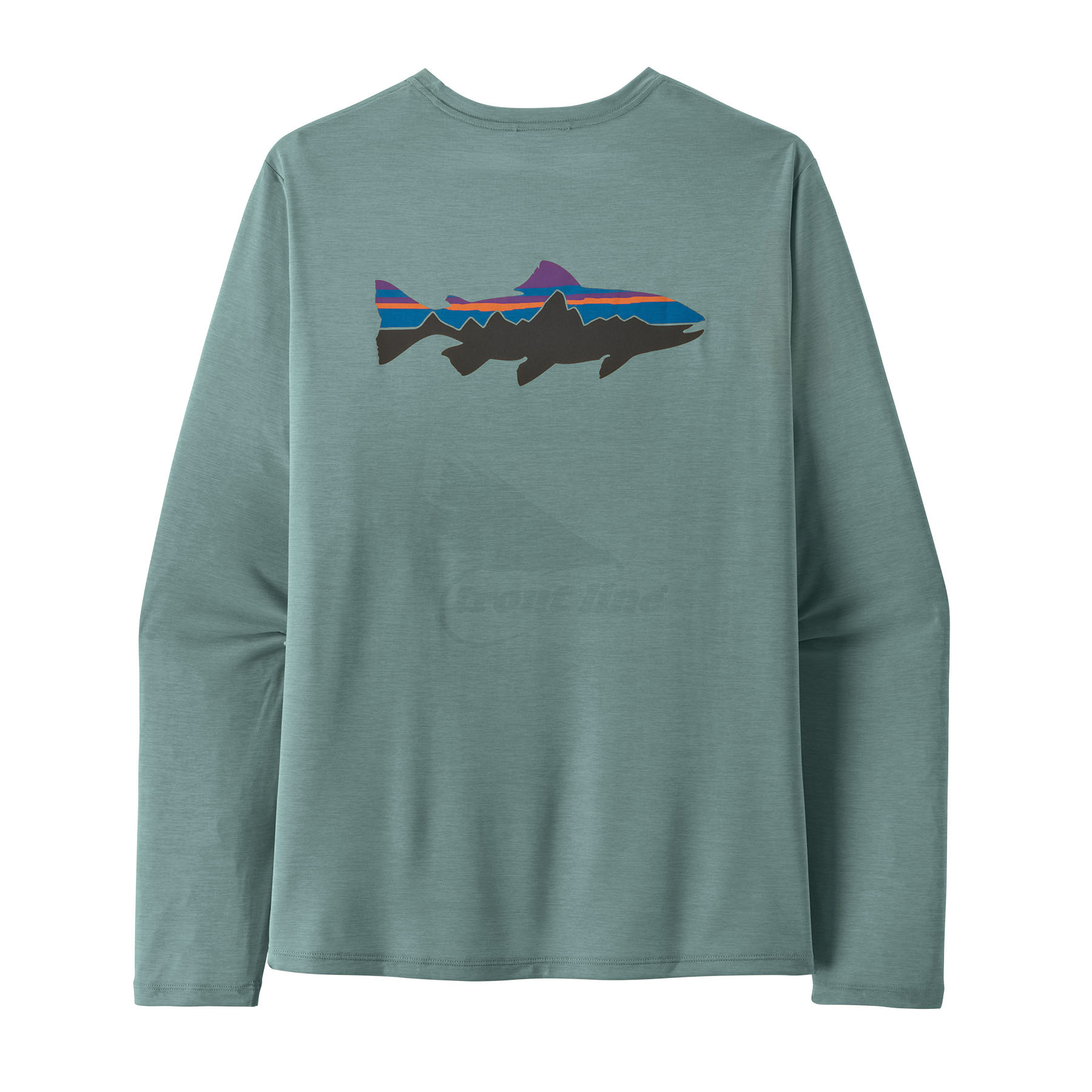 Patagonia Men’s Long-Sleeved Capilene Cool Daily Shirt Fitz Roy Trout Blue Sage - Light Blue Sage X-Dye