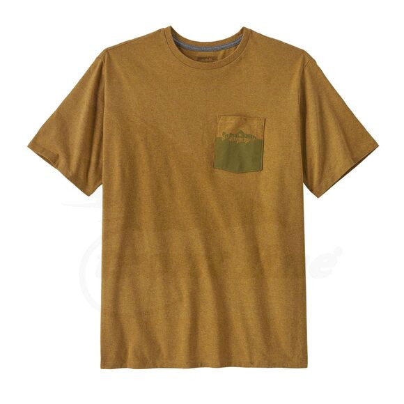 Patagonia Men s Wild Waterline Pocket Responsibili Tee Pufferfish Gold