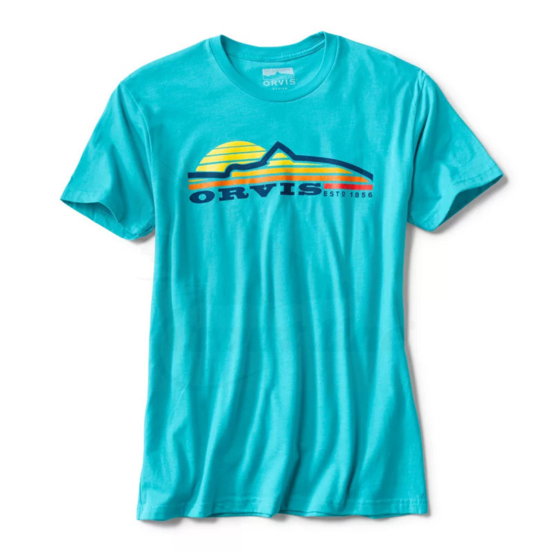 Orvis Size M Trout Rising T-Shirt Blue