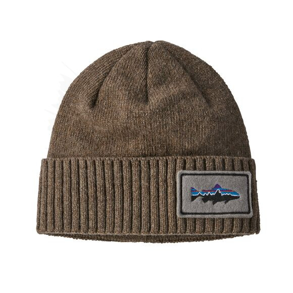 Patagonia Brodeo Beanie -Fitz Roy Trout Patch Ash Tan