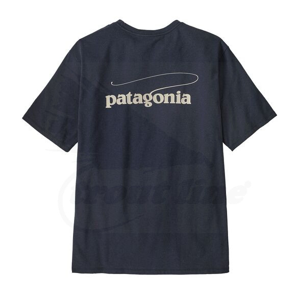 Patagonia Men's Casting Logo Responsibili-Tee T-Shirt-Smolder Blue