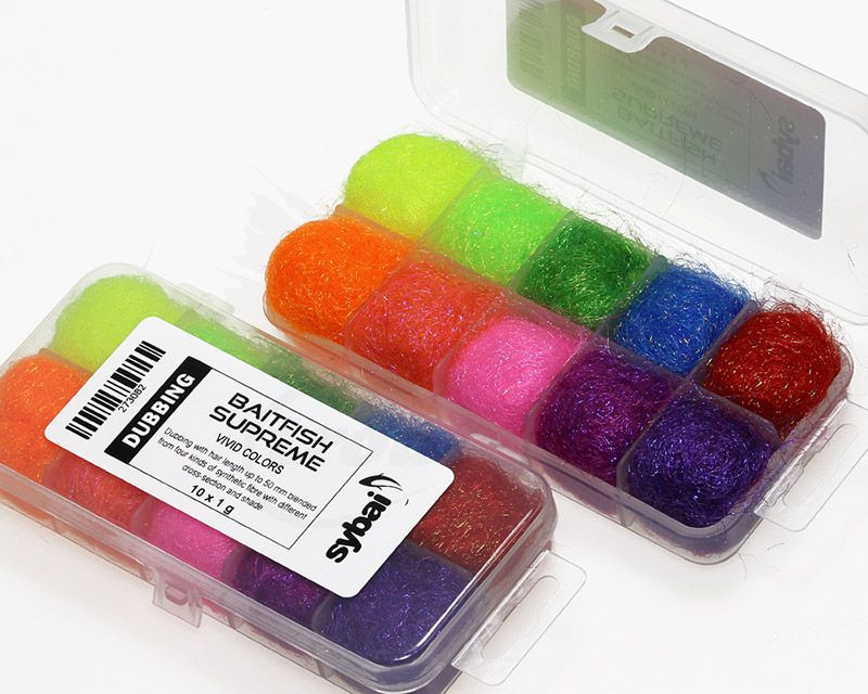 Sybai Baitfish Supreme Dubbing Box 10 Vivid Colors Set