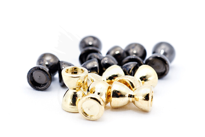 thumbnail image 2 of D DOLITY 25x Brass Dumbbell Beads, Convex Barbell Eyes, Fly 2 of 11