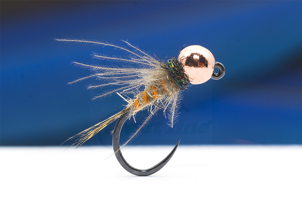 Troutline Tactical GRHE and Orange Jig Nymph