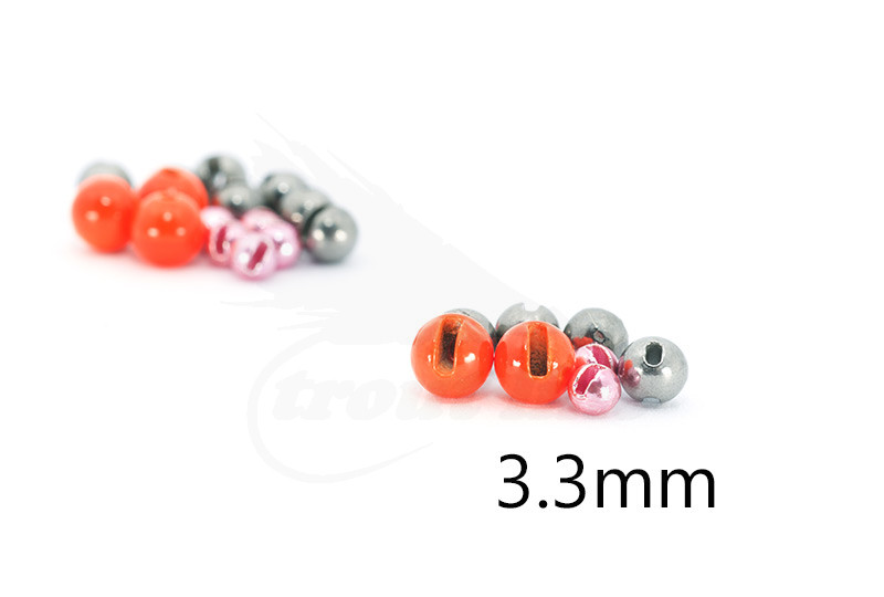 25pcs moscas enlazar Tungsten beads ranurados perlas Tungsten beads 3,3 mm 