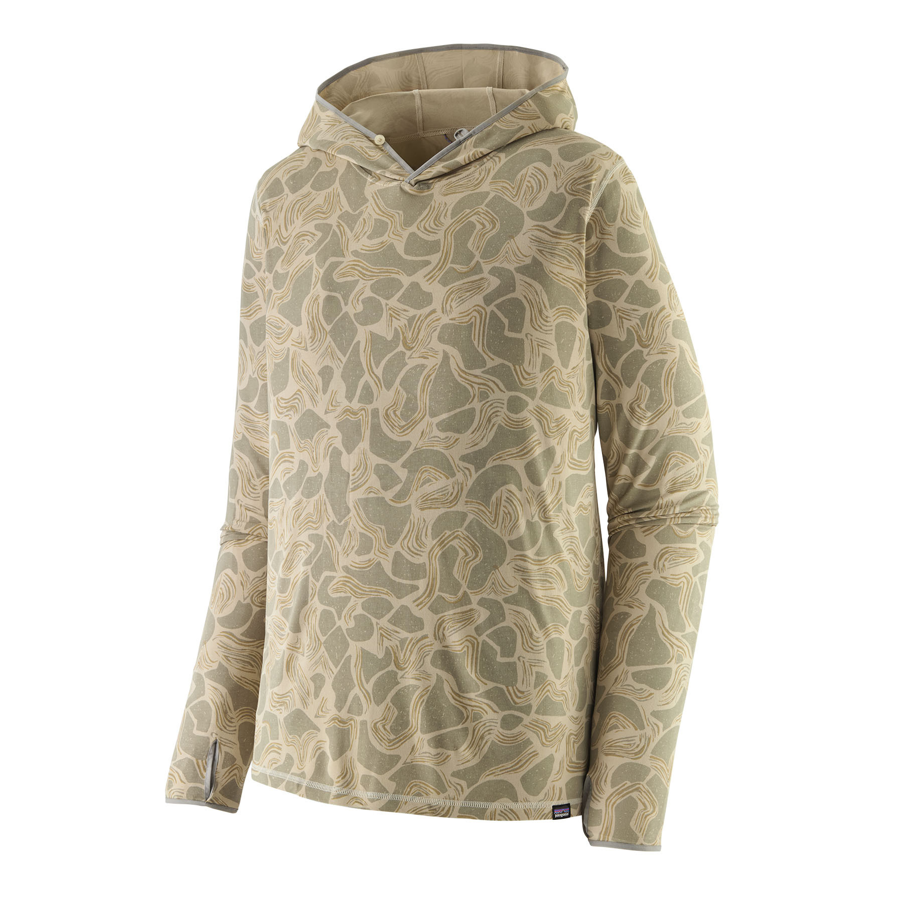 Patagonia Men's Tropic Comfort Natural Sun Hoody Color Coastal Edge: Natural