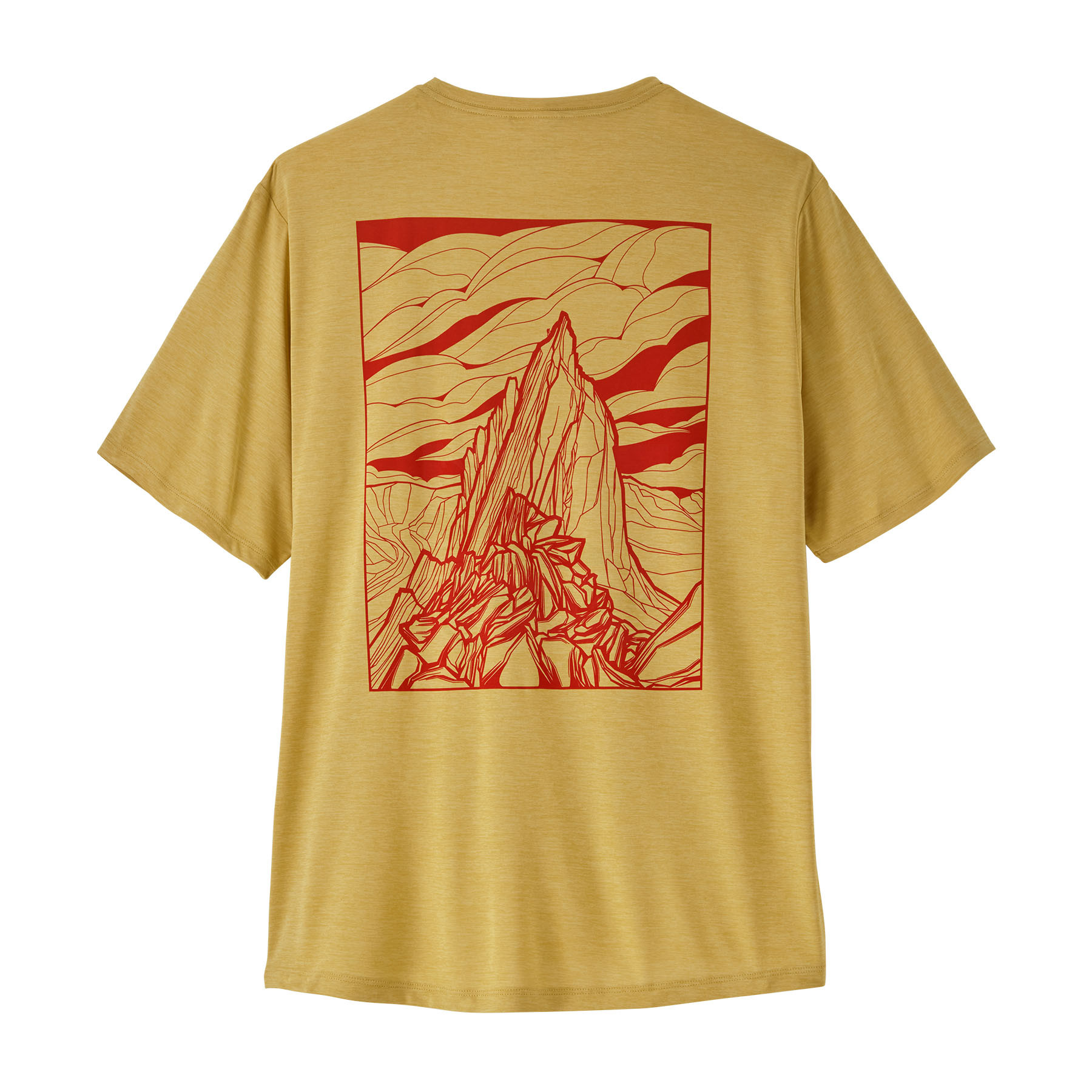Patagonia Men's Capilene Cool Daily t-Shirt - Cloud Crag - Limestone Yellow - Light Limestone Yellow X-Dye