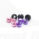 Slotted Colored Tungsten Beads 5.5mm 25beads/bag