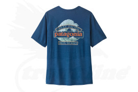 Patagonia Men's Capilene Cool Daily t-Shirt - Great Waves Clement Blue - Light Clement Blue X-Dye
