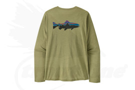 Patagonia Men’s Long-Sleeved Capilene Cool Daily Shirt Fitz Roy Trout Gumtree Green - Light Gumtree Green X-Dye