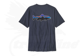 Patagonia Men's Fitz Roy Trout T-Shirt Smolder Blue