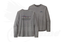 Patagonia Size L Men's Long-Sleeved Capilene® Cool Daily Graphic Shirt  '73 Skyline: Feather Grey