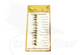 Troutline Tactical Tungsten Euro Nymph Set – 12 Flies