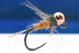 Troutline Tactical GRHE and Orange Jig Nymph