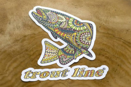Troutline Tribal Trout 2 Shaped Sticker