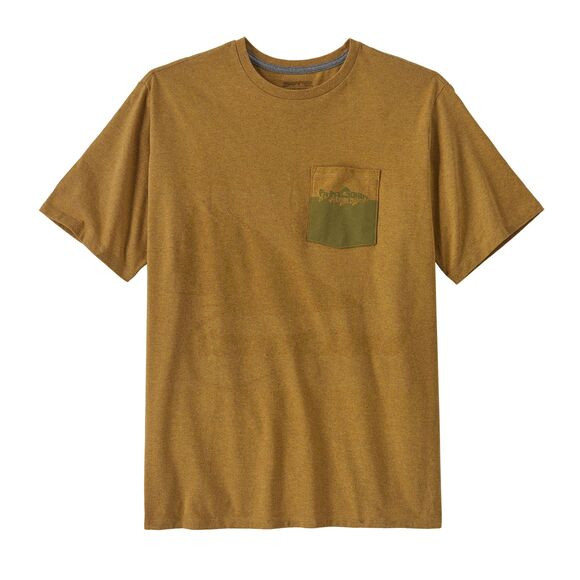 Patagonia Men s Wild Waterline Pocket Responsibili Tee Pufferfish Gold