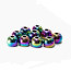 Colored Tungsten Beads 2.5mm 10beads/bag-rainbow