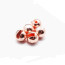 Slotted Colored Tungsten Beads 2.8mm 25beads/bag -copper