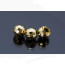 Slotted Disco Colored Tungsten Beads 4mm 10beads/bag-gold