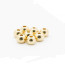Slotted Tungsten 3mm 10beads/bag-gold