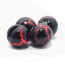 Hanak UV+ Tungsten Beads 4.6mm 15pcs/pack -Black & Fluo UV Red