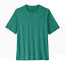 Patagonia Size L Men's Capilene Cool Daily T-Shirt-Gem Green - Light Gem Green X-Dye