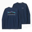 Patagonia Size L Men's Long-Sleeved Home Water Trout Responsibili-Tee -Lagom Blue