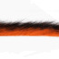 Troutline Two Tone Rabbit Zonker Strips-black/orange