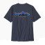 Patagonia Size L Men's Fitz Roy Trout T-Shirt Smolder Blue