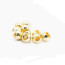 Slotted Colored Tungsten Beads 3.3mm 25beads/bag -gold