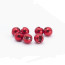 Slotted Colored Tungsten Beads 2.5mm 25beads/bag -metallic red