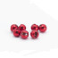 Slotted Colored Tungsten Beads 4mm 25beads/bag -metallic red
