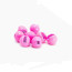 Slotted Colored Tungsten Beads 2.5mm 25beads/bag -pink