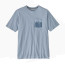 Patagonia Size L Men's Wild Waterline Pocket Responsibili Tee-Shirt Steam Blue