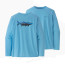 Patagonia Size M Men's Long-Sleeved Capilene Cool Daily Fish Graphic Shirt Color Fitz Roy Tarpon: Lago Blue