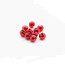 Slotted Tungsten 3mm 10beads/bag-metallic red