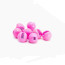 Slotted Colored Tungsten Beads 4mm 25beads/bag -pink