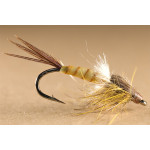 mayfly nymphtied with yellow synthetic quill