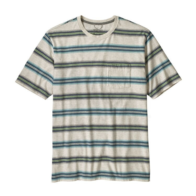 Patagonia Men s Squeaky Clean Pocket Tee Tarkine Stripe Pelican