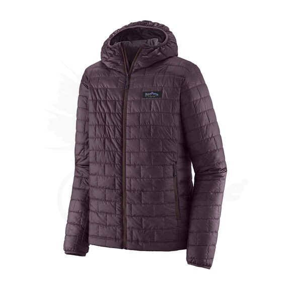 Patagonia Men s Nano Puff Fitz Roy Trout Hoody Obsidian Plum