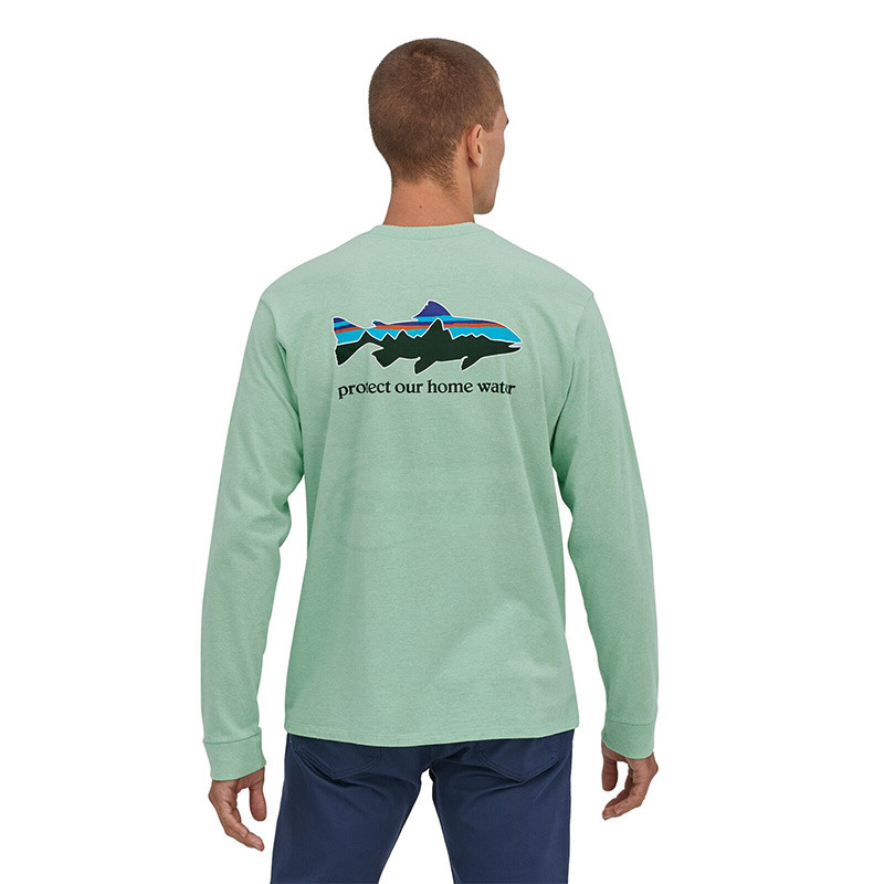 Patagonia Men's Long-Sleeved Home Water Trout Responsibili-Tee
