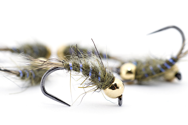 Olive Fly Fishing Fly BH Le Bug